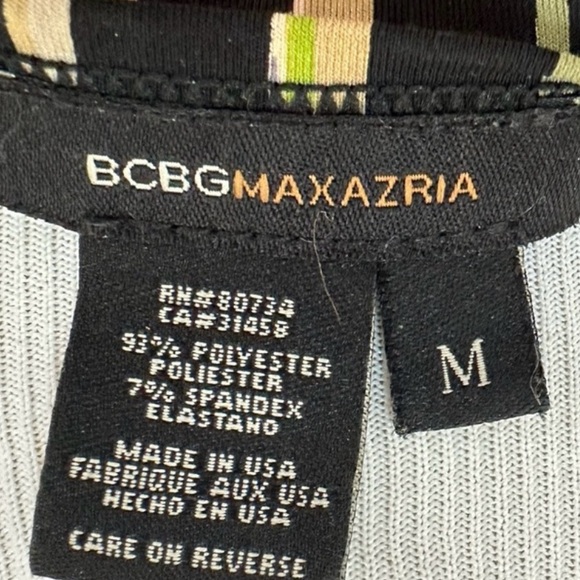 BCBG Maxazaria Striped Wrap sleeveless Dress Size M. - Picture 5 of 5
